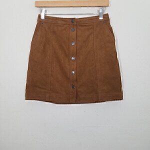 Abercrombie & Fitch Faux Suede Mini Skirt Size S
